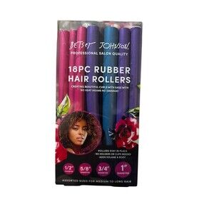 Betsy Johnson 18pc Rubber Hair Rollers Hair multi colors assorted sizes NIB